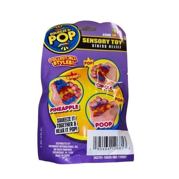 ☀️3/$12☀️ Pineapple Squeeze & pop fun popper Sensory Toy, Stress Relief. - Picture 2 of 3